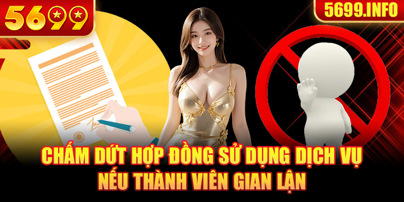 Chấm dứt hợp đồng sử dụng dịch vụ nếu thành viên gian lận